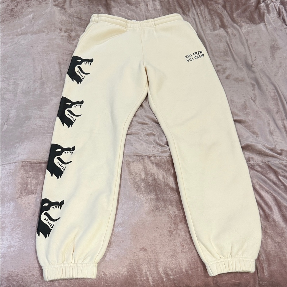 Kill Crew Cream and Black Sweats